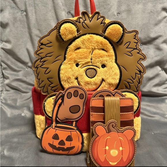 Loungefly Handbags - Loungefly Winnie The Pooh Mini Backpack & Card Holder